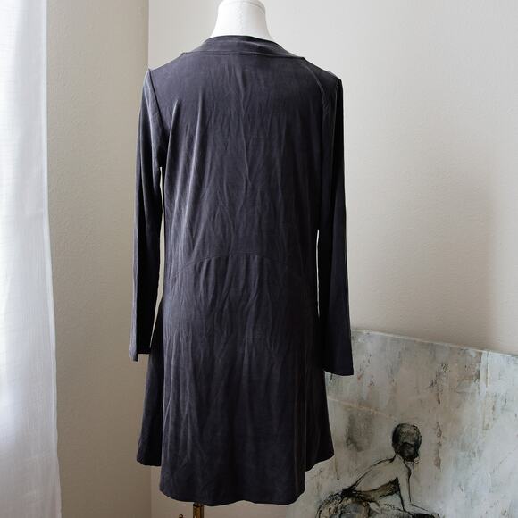Anthropologie / Dolan Left Cost Cupro gray Swing dress size XS - Picture 2 of 5
